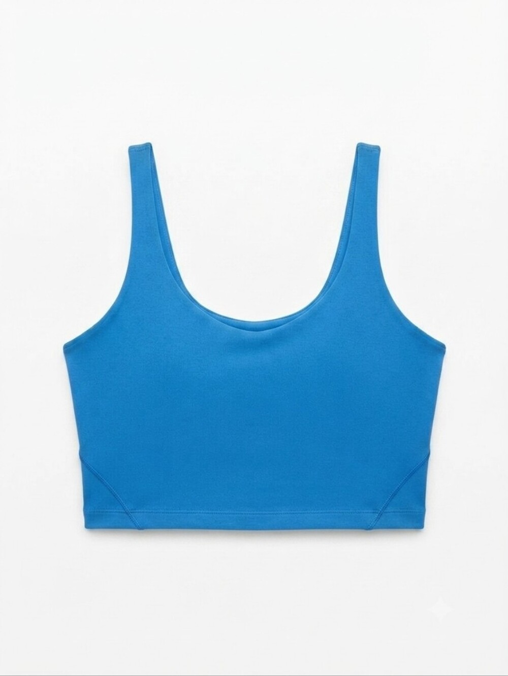 Lululemon Athletica Blue Align V-Neck Cropped Tank Top w/ Built-in Bra Size 14